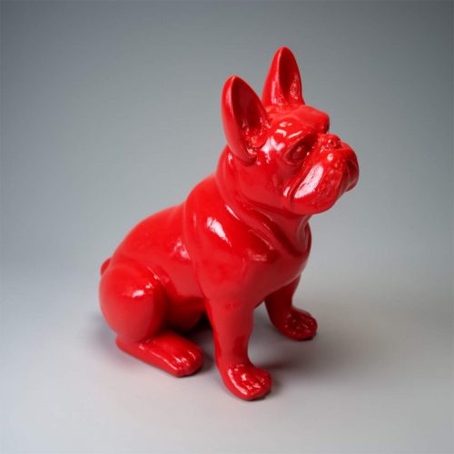 Small Resin Bulldog Sculpture / Hand Made Figurine