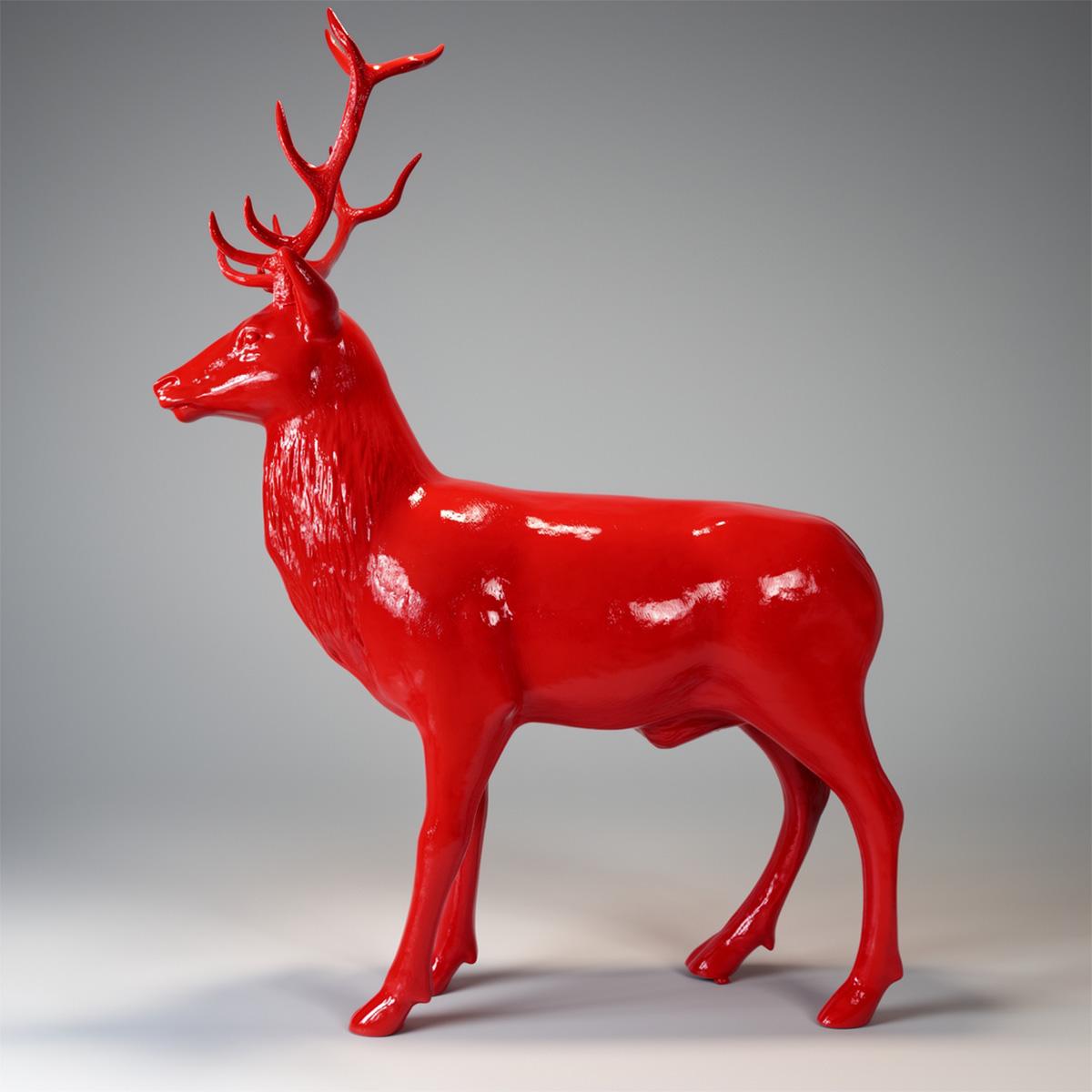 Fiberglass Deer Life - Size Figure - Single Color