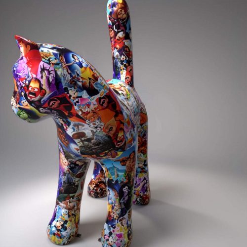Large figurine, decorative cat - pop art