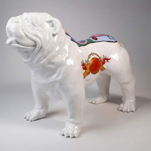 English Bulldog Resin Figure - Pop -art Edition