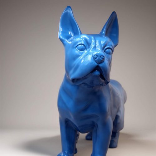 Dog Large French Bulldog Figure, Solid Color Version
