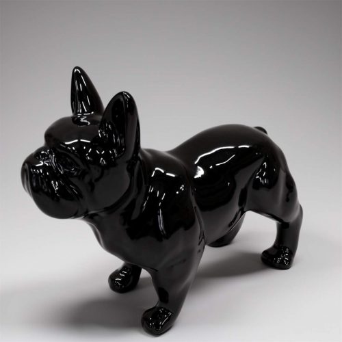 Small Decorative Resin Figurine Standing Bulldog - Single Color