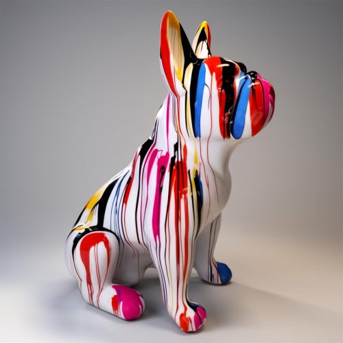 Dog - Sitting Bulldog Figurine SL, Multicolor Version