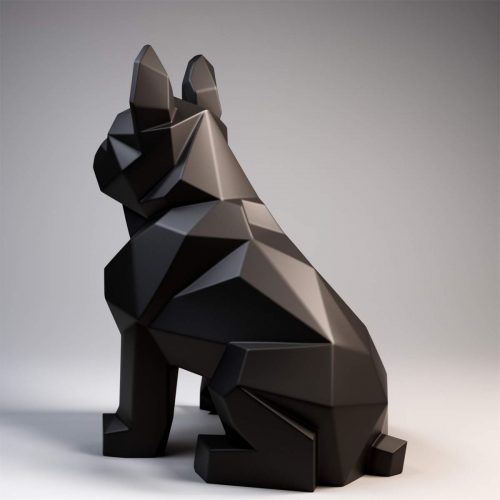 Geometric French Bulldog - Solid Color Dog