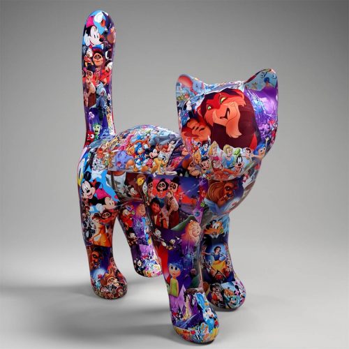 Large figurine, decorative cat - pop art