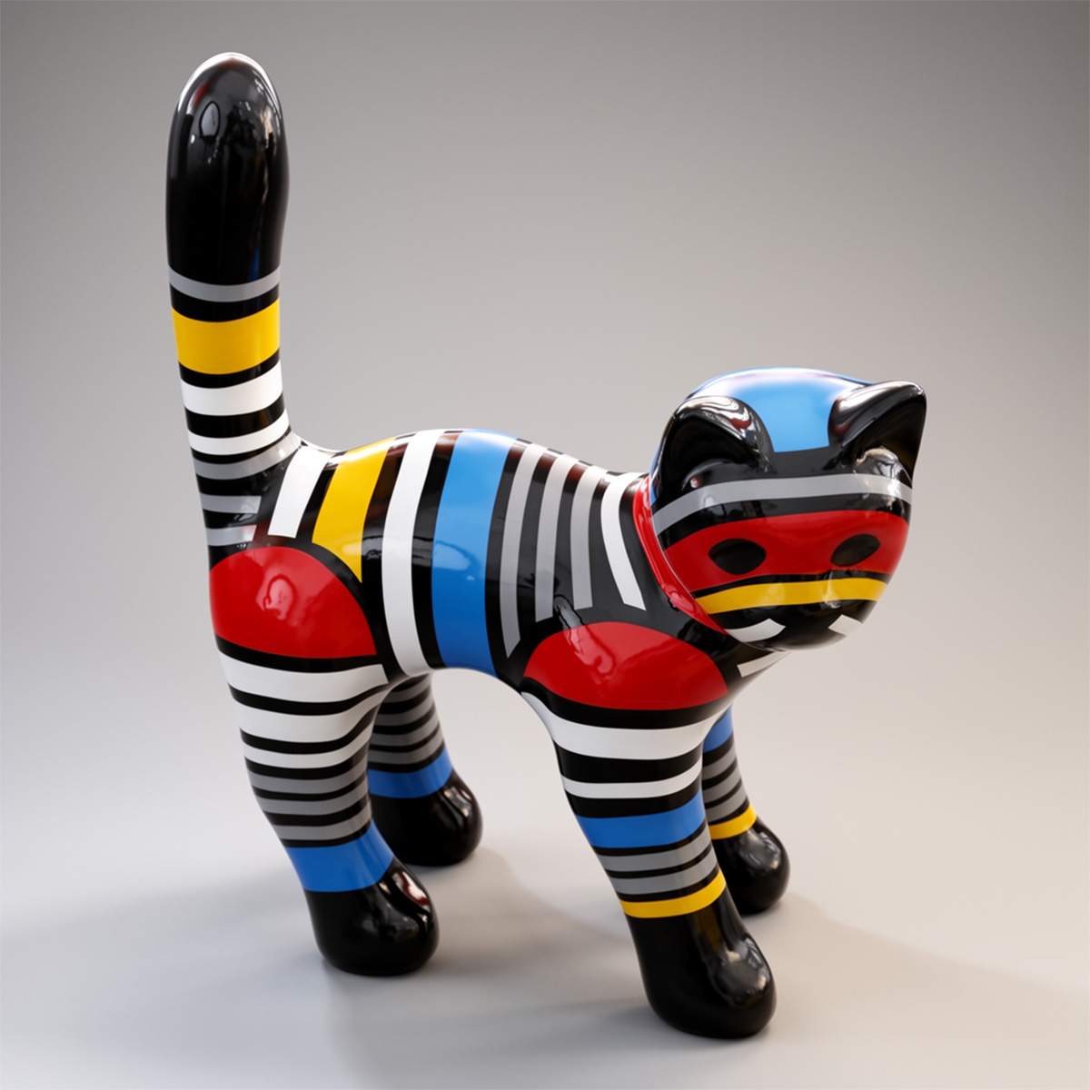 Small cat resin handmade décor figurine - Image 2