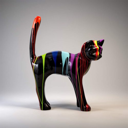 Cat Decoration Fiberglass Sculpture - Middle Size