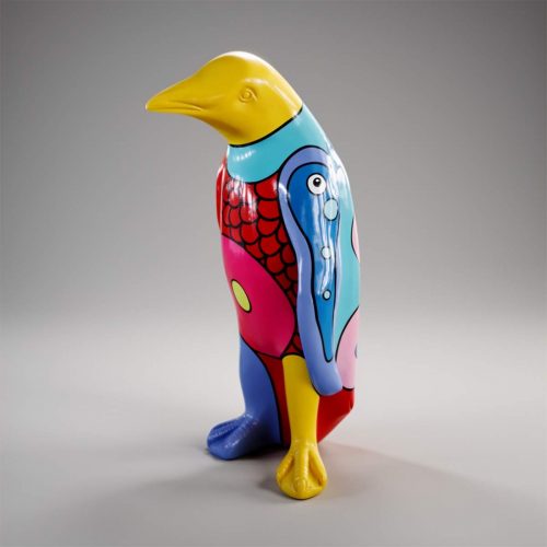 Large Fiberglass Penguin Statue - Natural Colors.