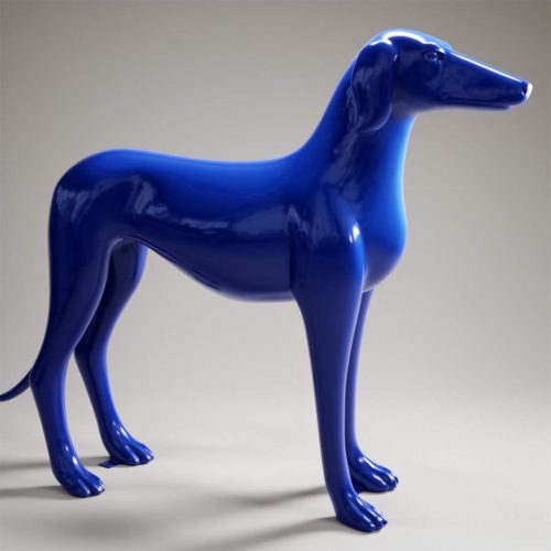 Fiberglass Greyhound Decoration 3D Figure - Single Color
