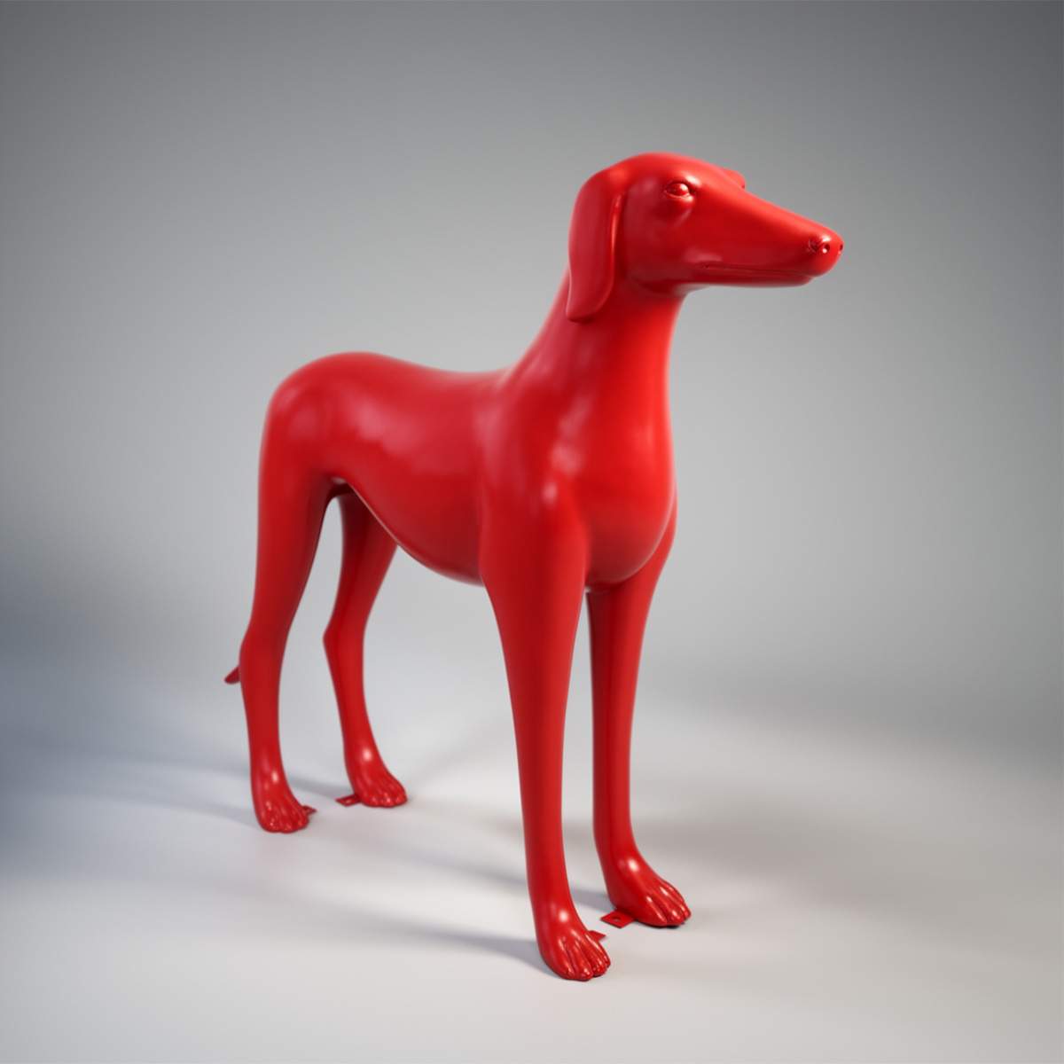 Fiberglass Greyhound Decoration 3D Figure - Single Color - Image 4