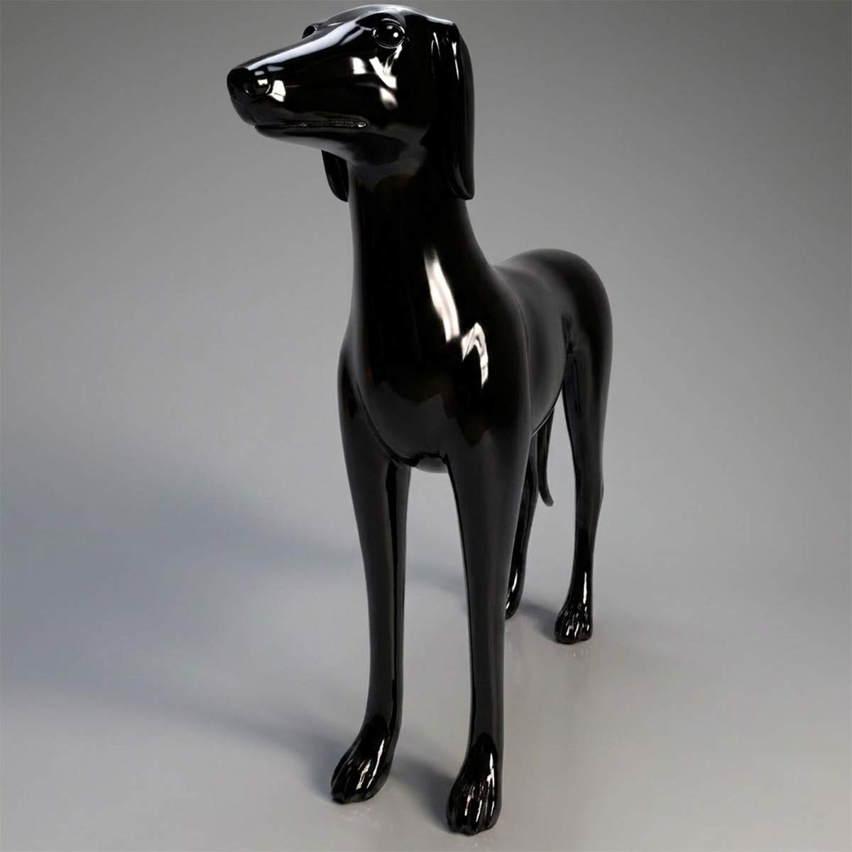 Fiberglass Greyhound Decoration 3D Figure - Single Color - Image 2