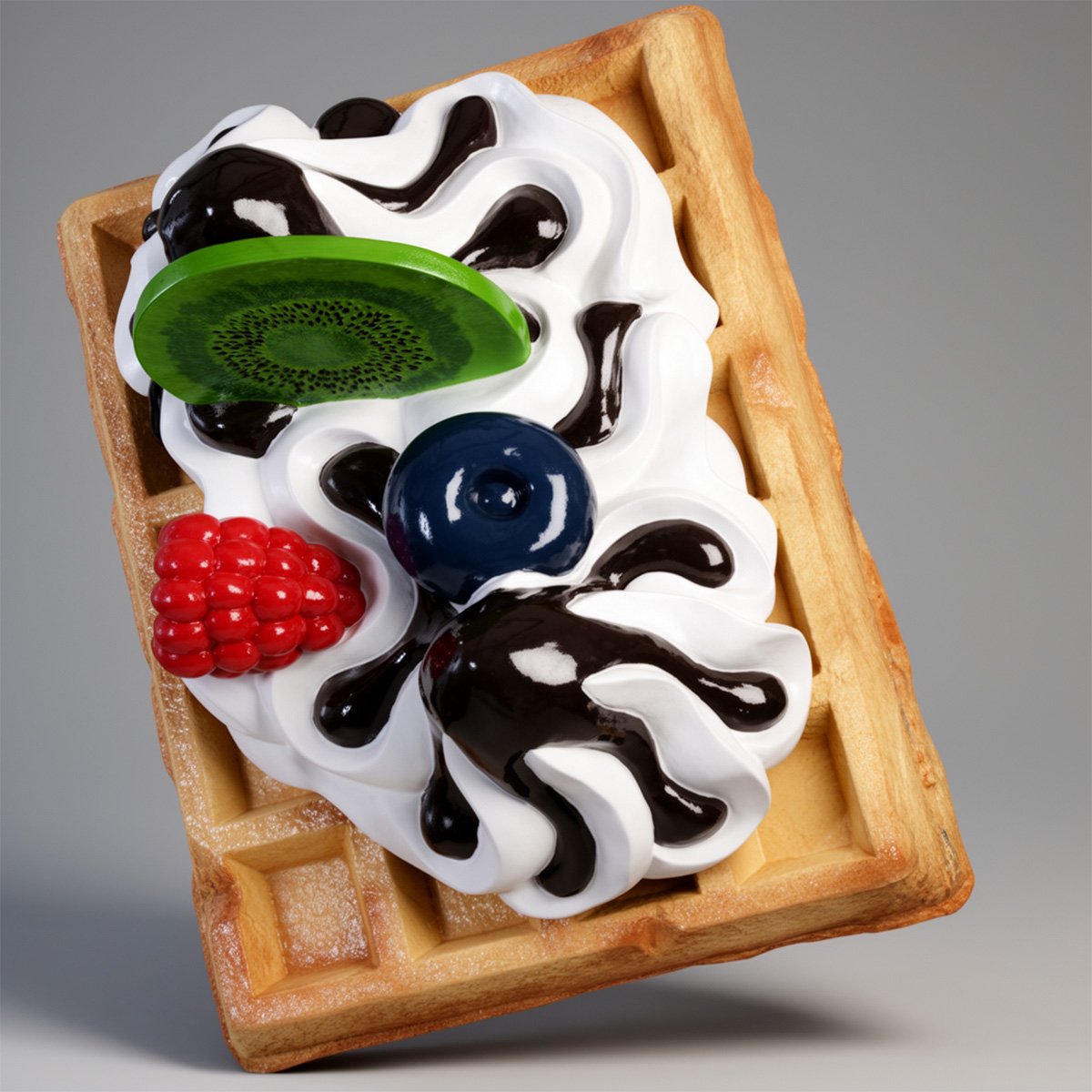 Large Advertising Waffle Z Owocami Figure - Image 2