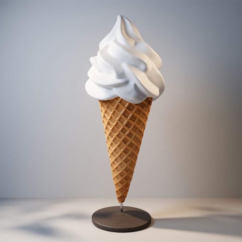 Creamy Soft Serve Ice Cream Advertisement Figure