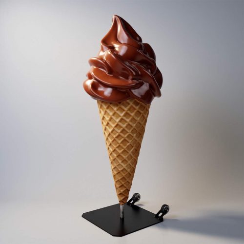 Chocolate Soft Serve Ice Cream Advertisement Figure