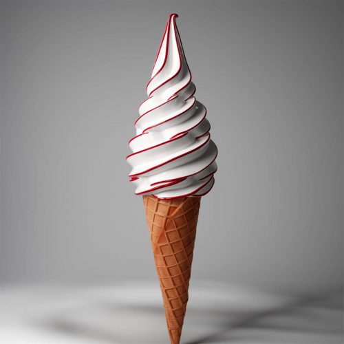 Advertising Soft Ice Cream Fiberglass Figure