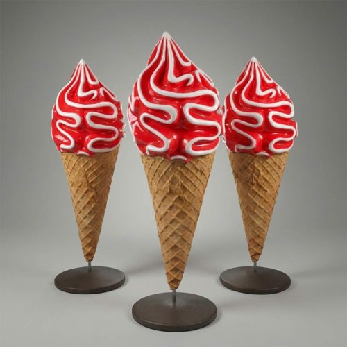 Advertising Ice Cream Fiberglass Figure with Glaze