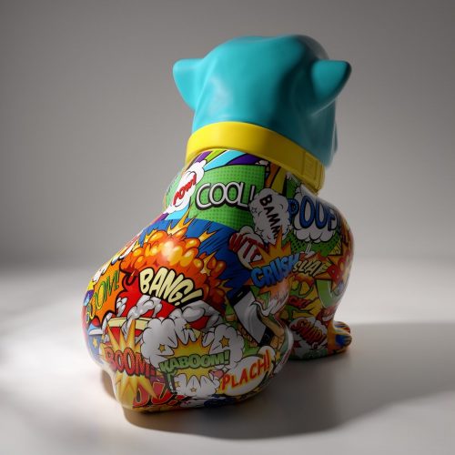 Bulldog Angelo 60cm dog - pop art