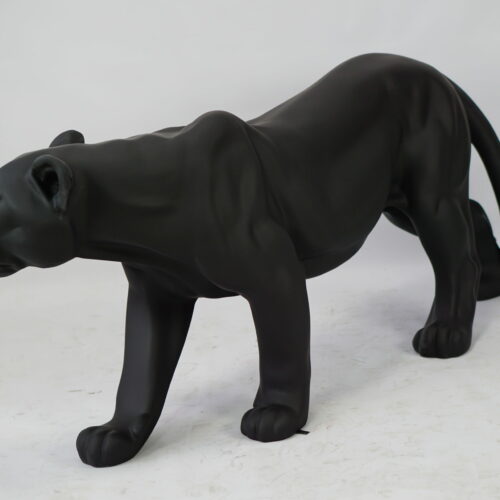 Black panther sculpture.