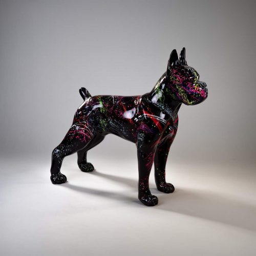 Standing Dog Boxer L - Splash Black