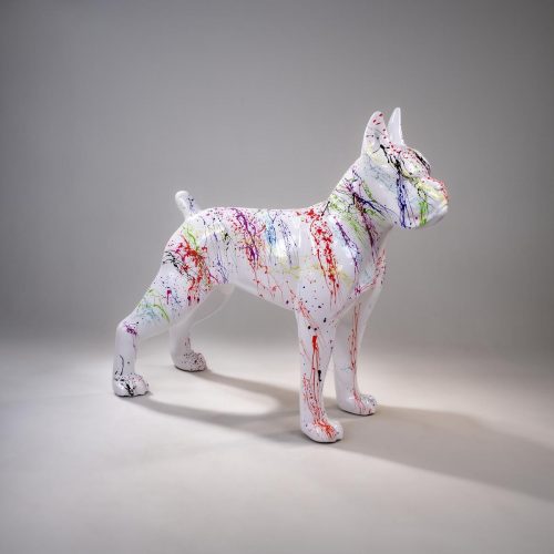 Standing Boxer Dog L - Splash White