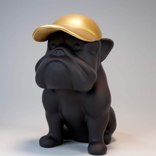 Bulldog with cap - matte painted
