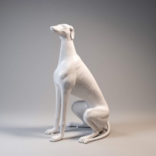 The large figure white greyhound