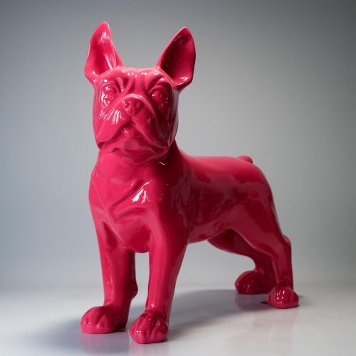 Large figure of French Bulldog - pink