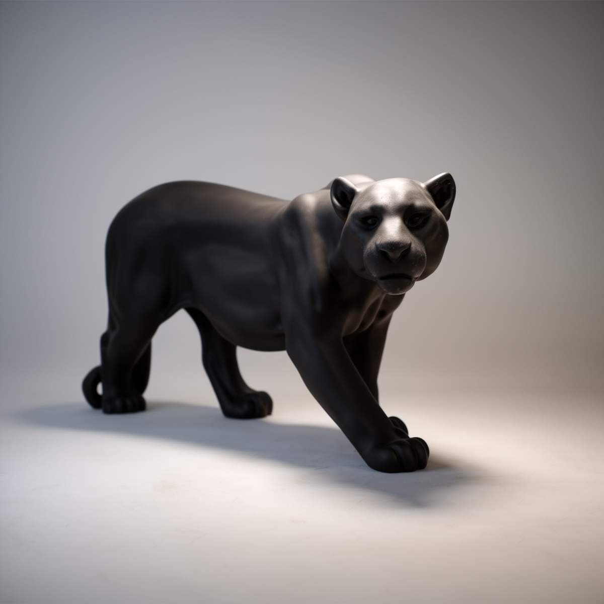 Life Size Standing Panther Matte Decorative Figure - Image 3