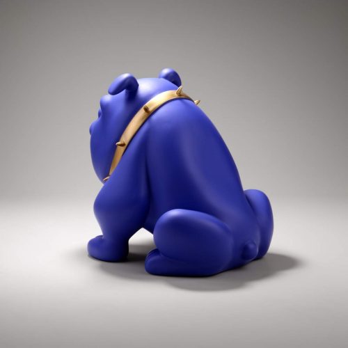 Dog Bulldog Avella 55cm - Matte Blue