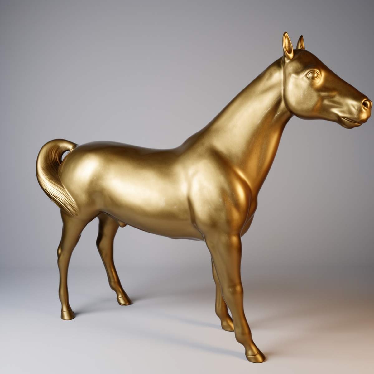 Life-Size Metallic Horse Figure - Image 4