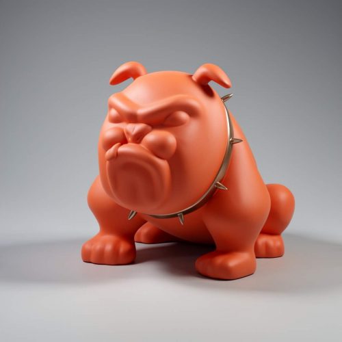 Bulldog Avella dog 22cm - orange mat
