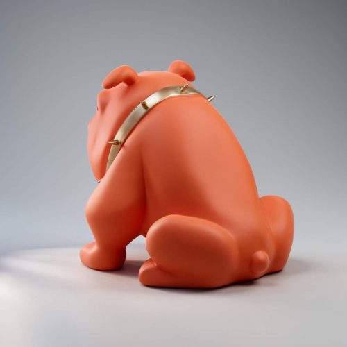 Dog Bulldog Avella 55cm - Matte Orange
