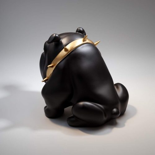 Bulldog Avella dog 22cm - black mat