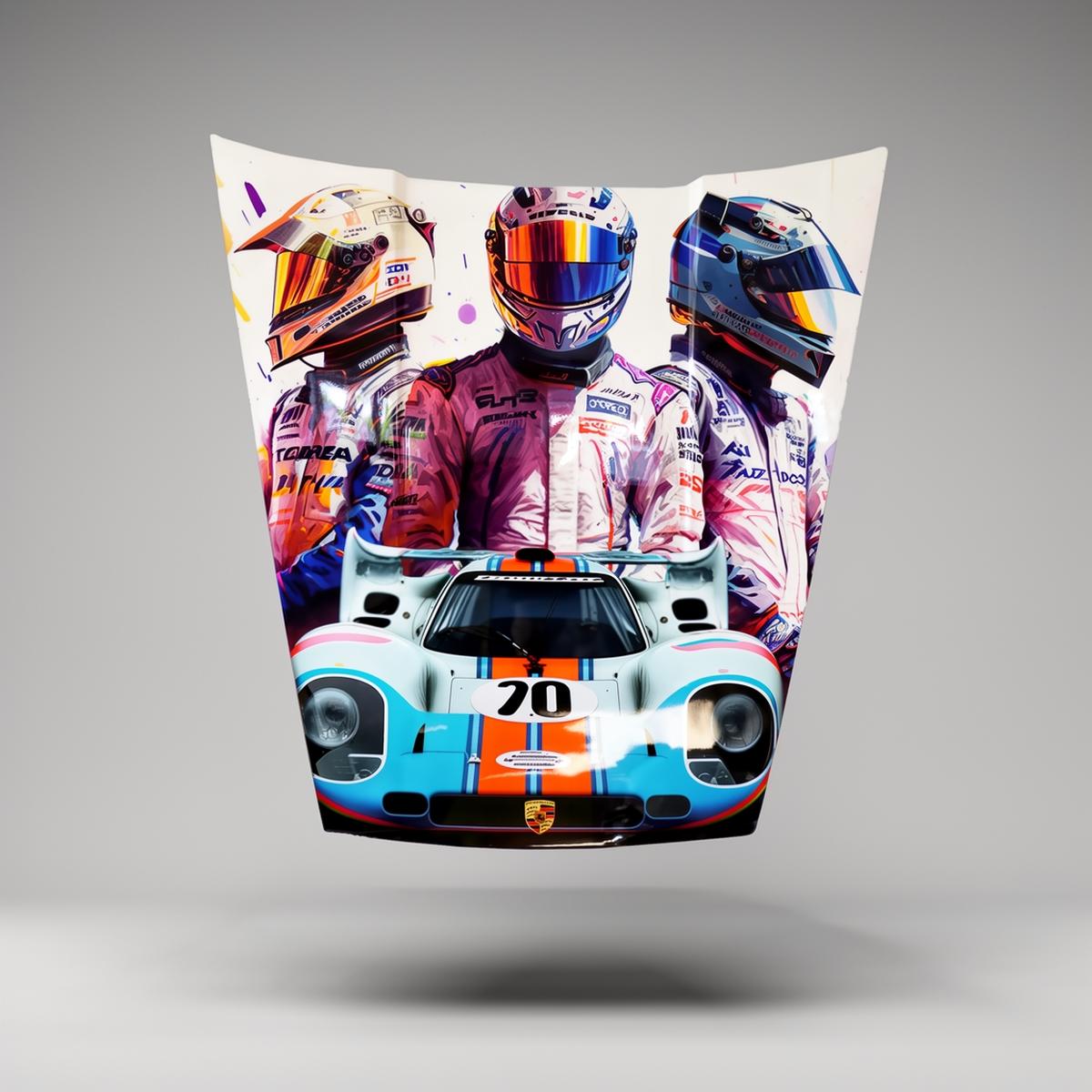 911 Car Hood Motif 19 - Image 2