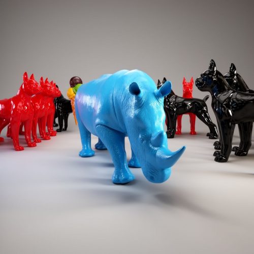 Decorative Rhinoceros Figure