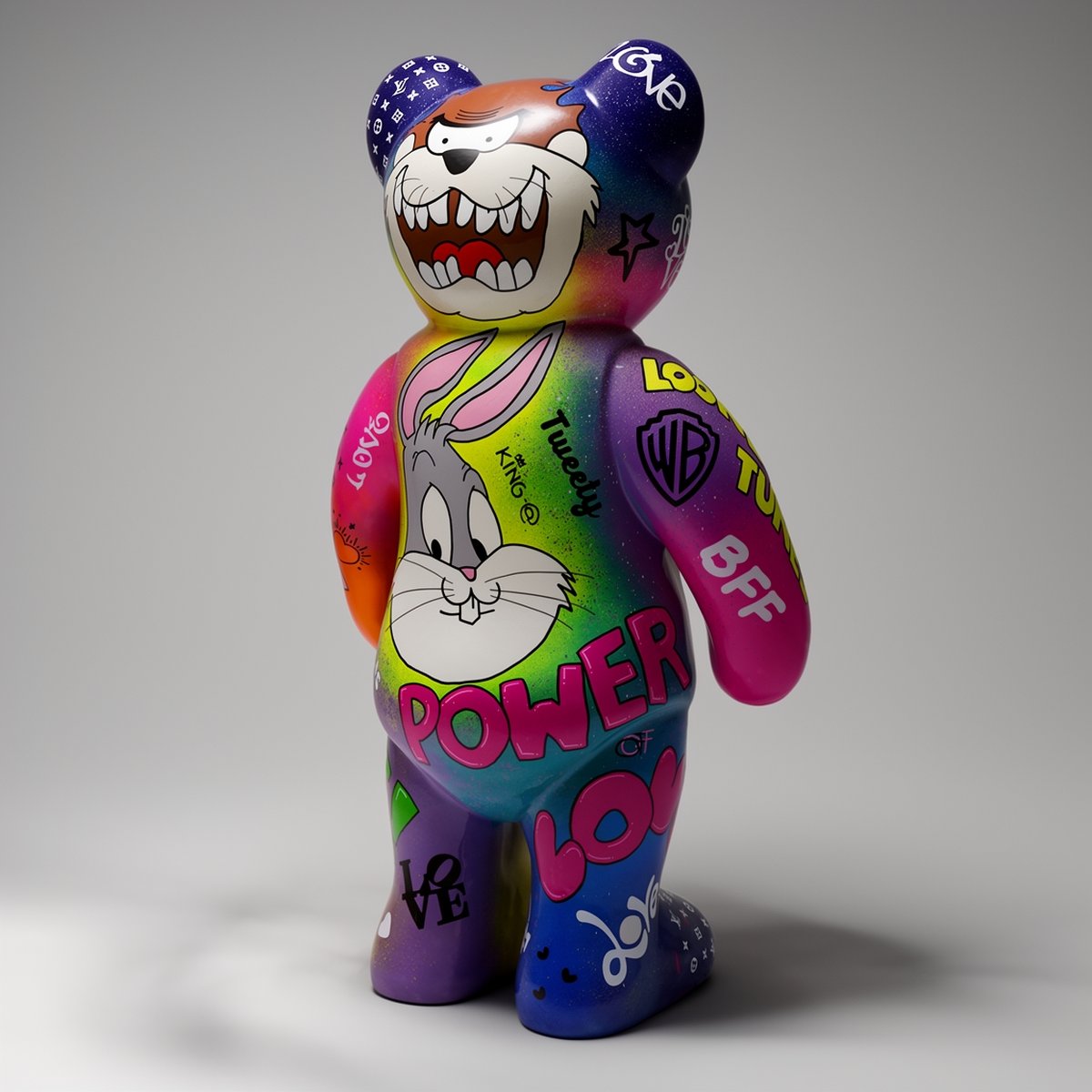 Decorative Bear Standing Looney Tunes Figure - Image 2