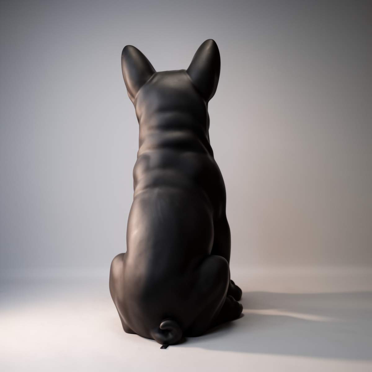 Large Decorative French Bulldog Juki Black Figure - Image 2