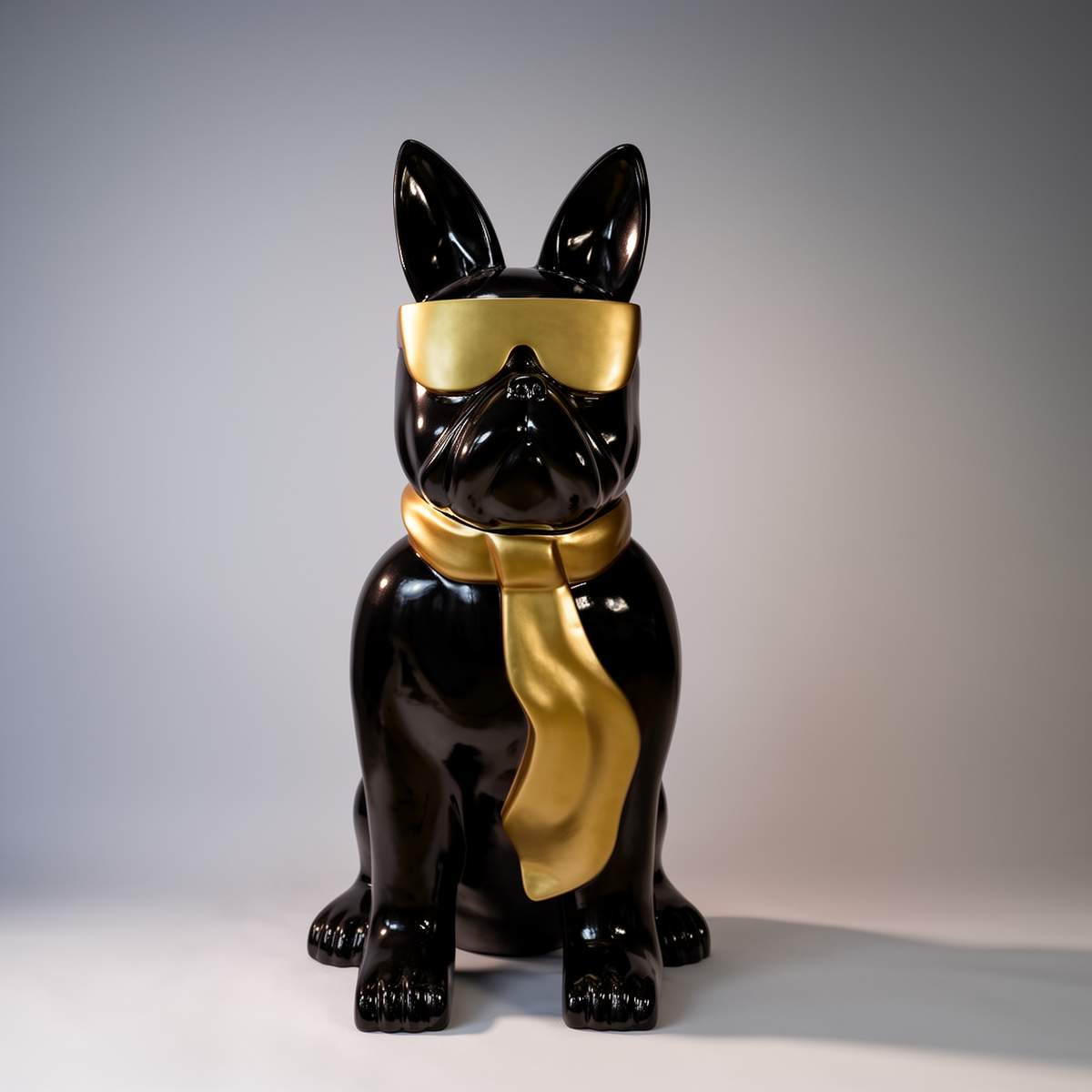 Mały bulldog krawat w okularach - jeden kolor - Image 2