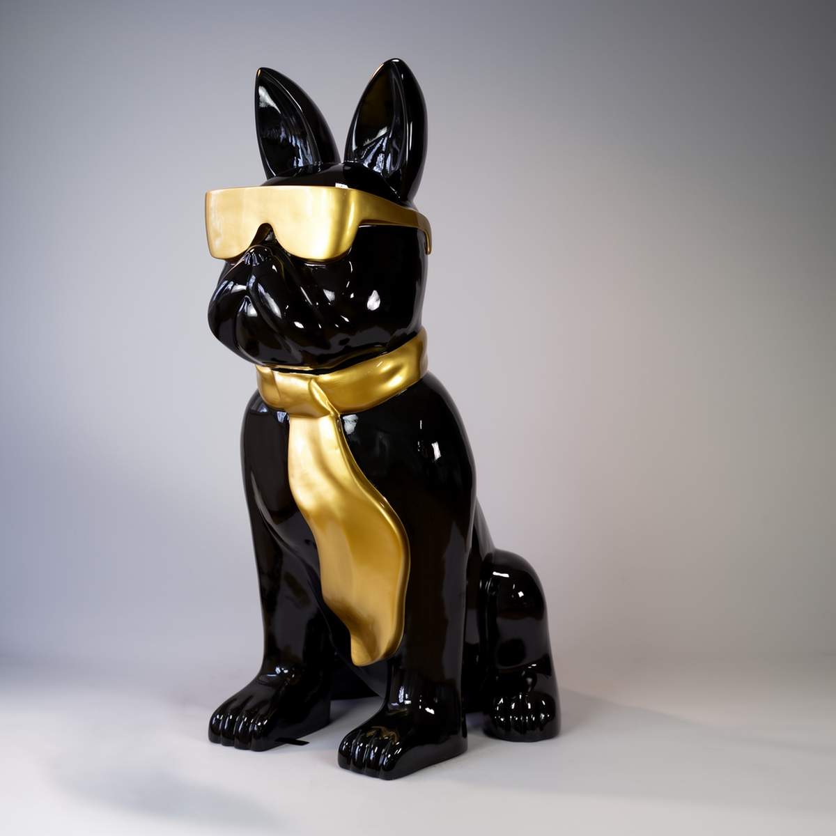 Mały bulldog krawat w okularach - jeden kolor - Image 3