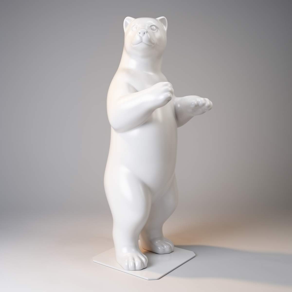 Decorative Bear Standing 180 cm Solid Color Figure - Image 2
