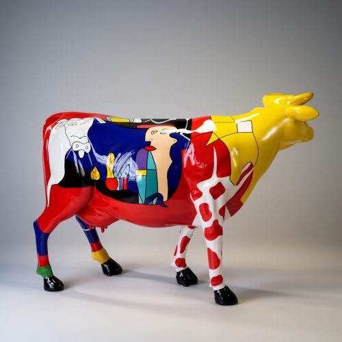 Cow with Picasso motif