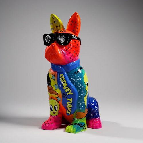 Large Bulldog Figure with Tie and Glasses – Looney Tunes motif