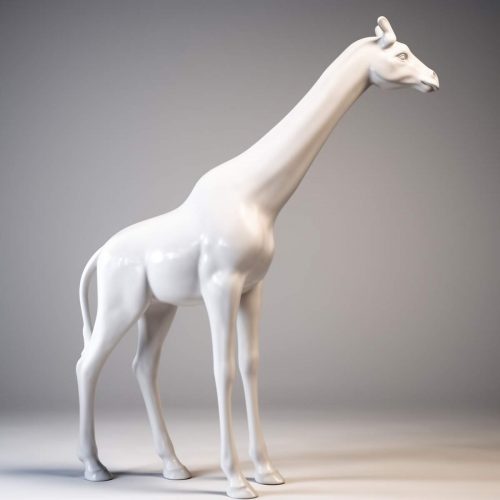 Large Life-Size Giraffe Figure - Red