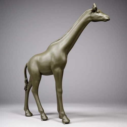 Large Life-Size Giraffe Figure - White