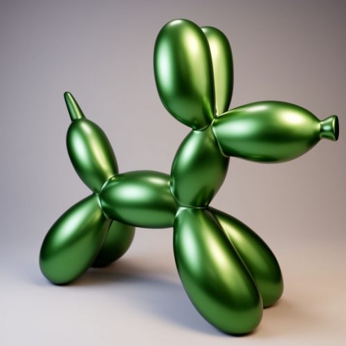 Large Decorative Figure Balloon Dog - Metallic Purple