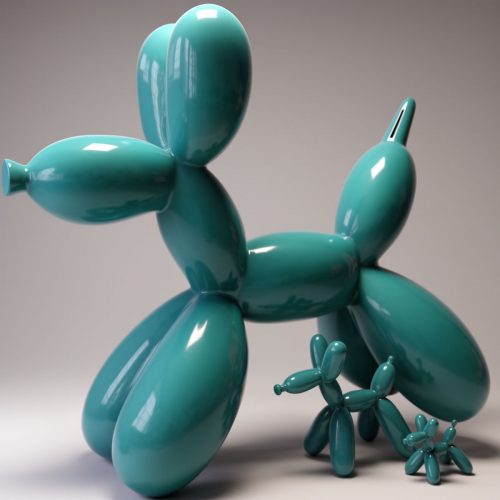 Balloon Dog Large Decorative Figure - Turquoise