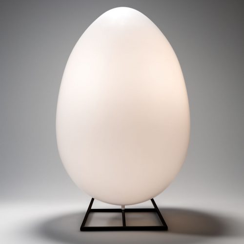 Decorative Figure White Easter Egg XXL – Square Base