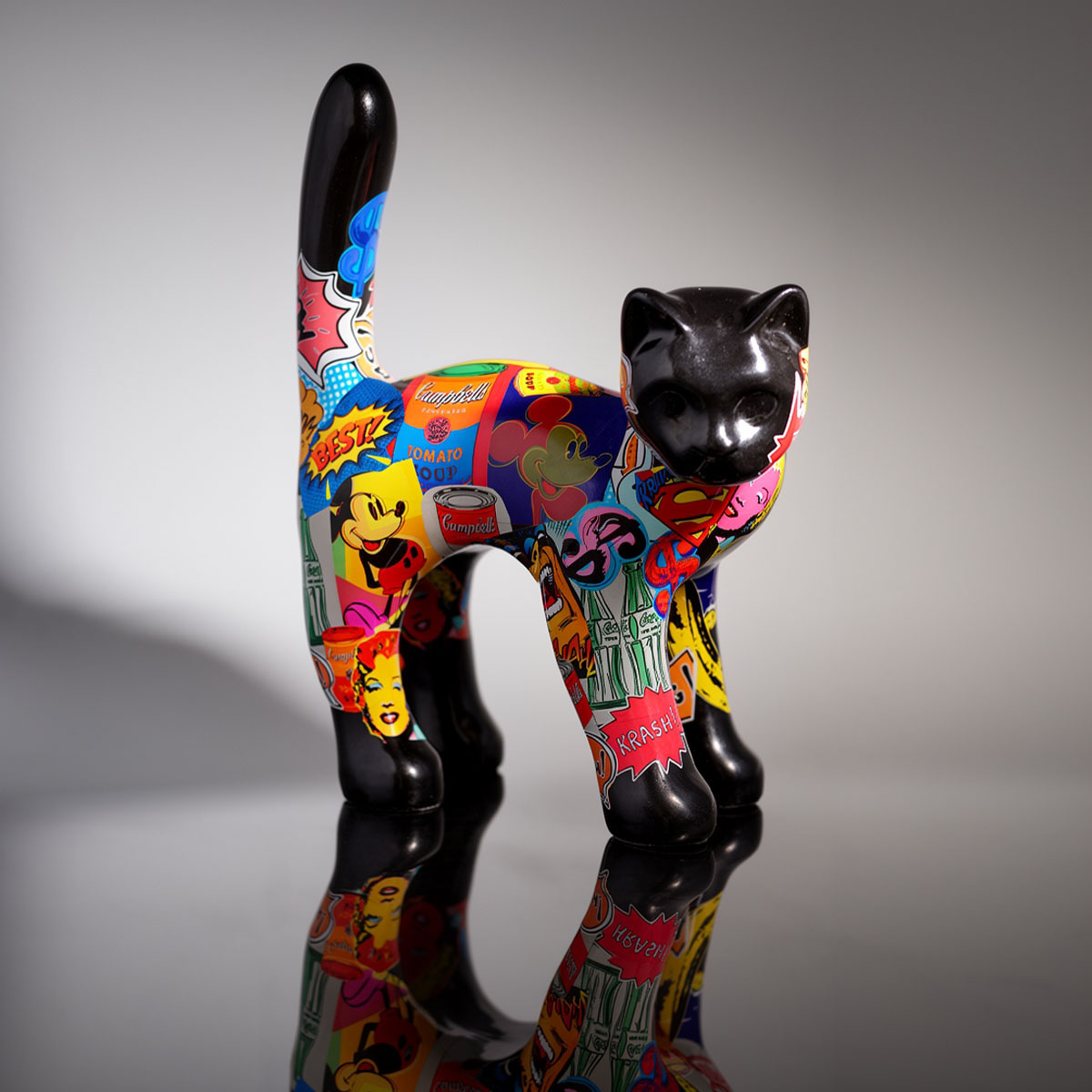 Decorative Figurine Small Standing Cat - Comics