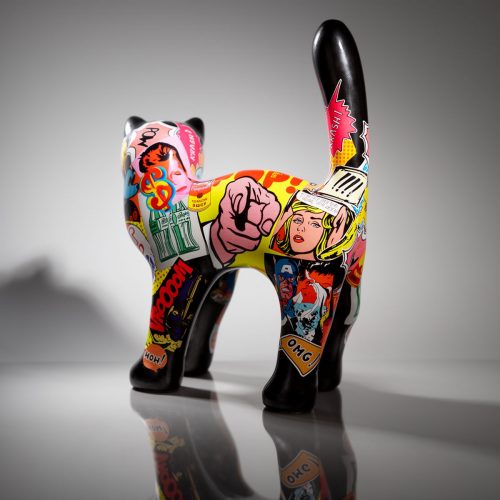 Decorative Figurine Small Standing Cat - Comics