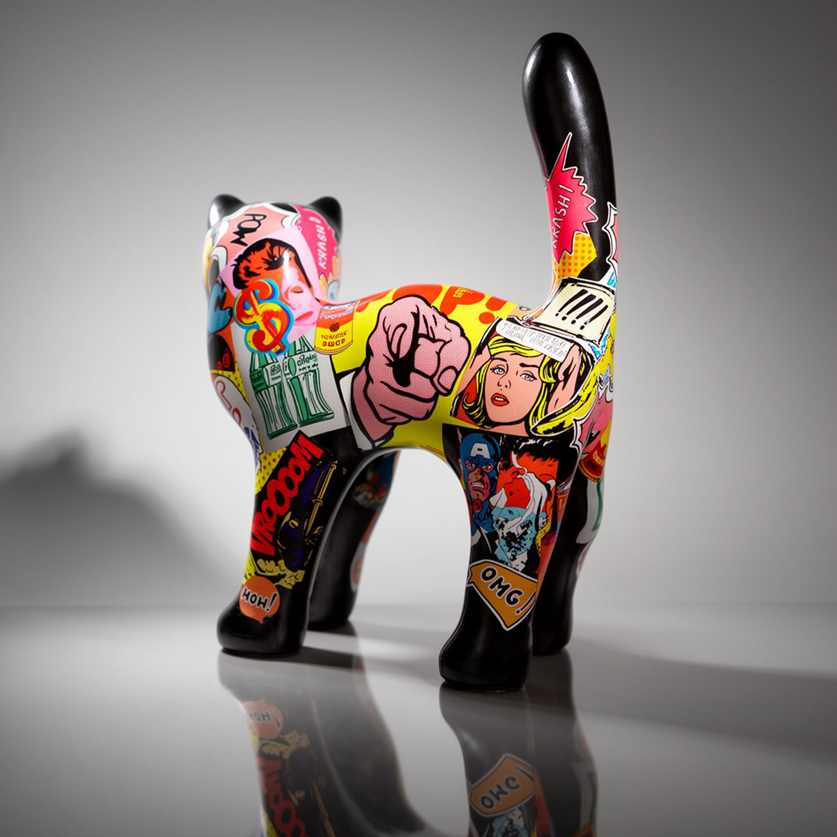 Decorative Figurine Small Standing Cat - Comics - Image 2